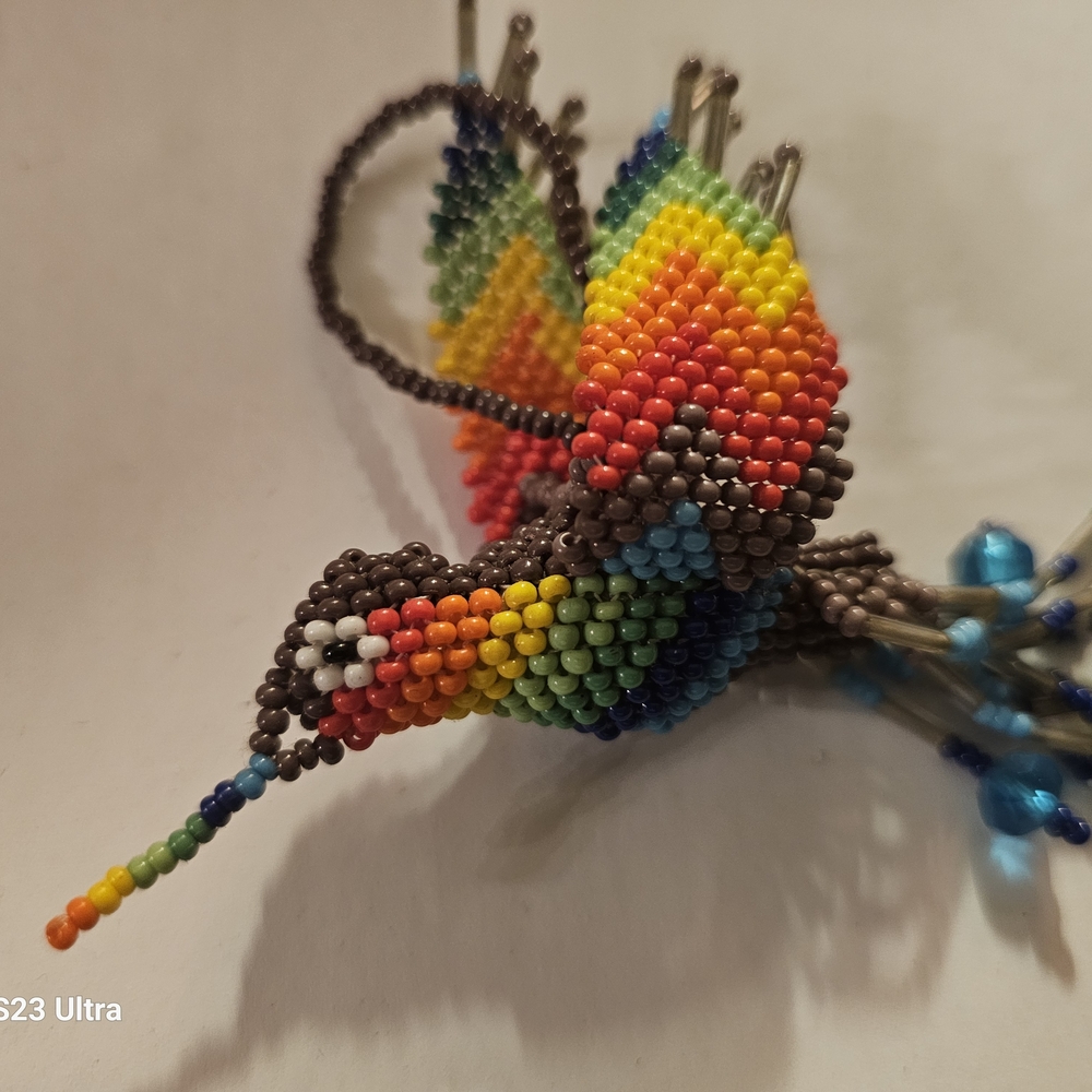 Colorful Beaded Bird Toy for Pets